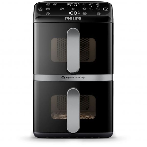 Frytkownica beztłuszczowa Philips Ovi Stacked Dual Basket Seria 4000 NA461/00