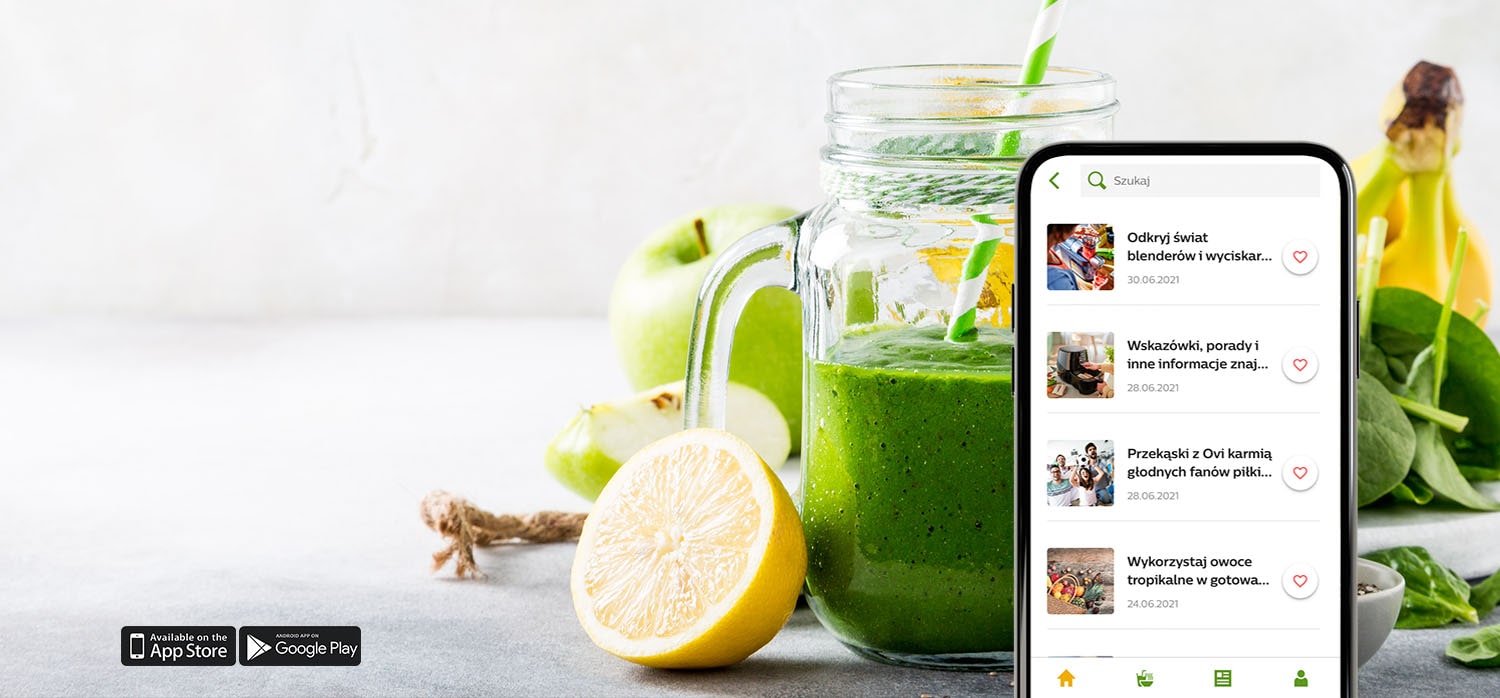 Philips W aplikacji NutriU znajdziesz: