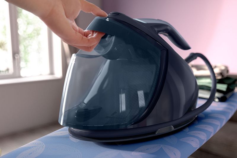 Philips Duży zbiornik wody. Do 2 godzin prasowania